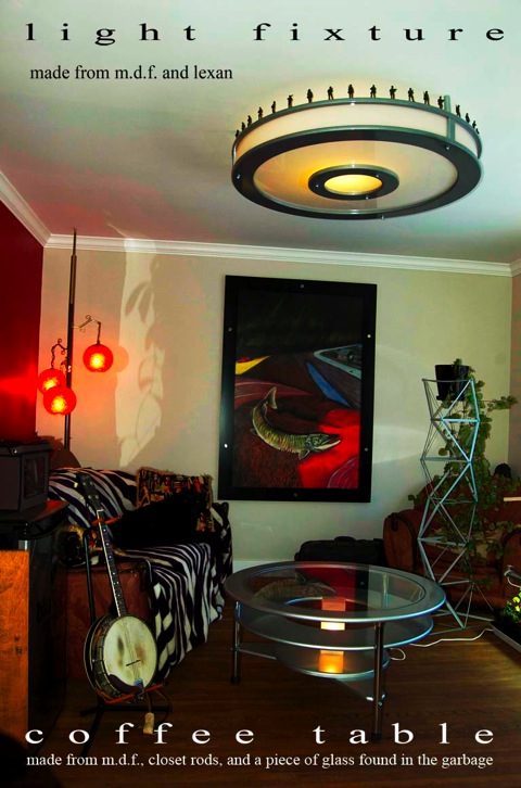 light and table